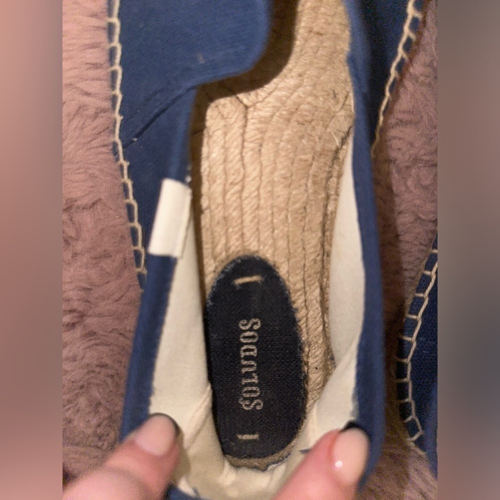 Soludos women’s espadrille blue slip on flats 9.5 vacation spring summer - Picture 3 of 11